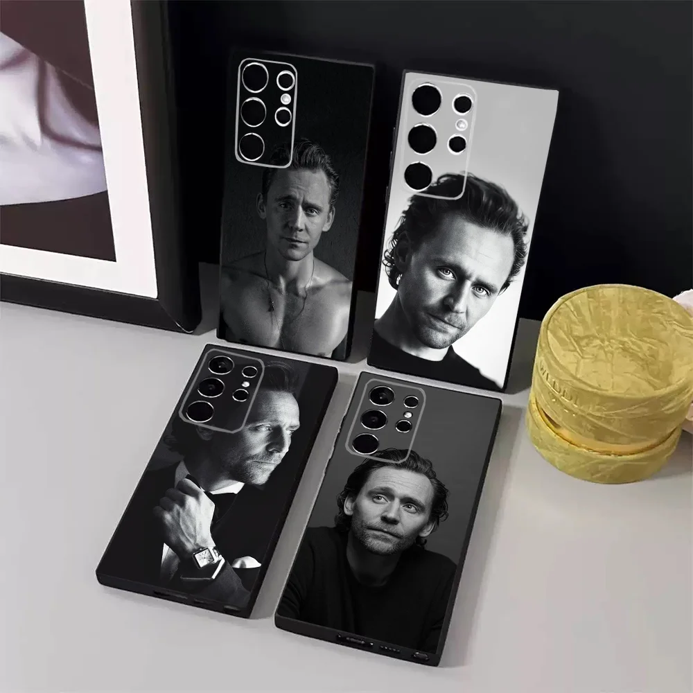 Чехол для телефона Actor-T-Tom Hiddleston Samsung S24 23 22 30 21 10 9 Ultra Plus Lite FE 5G черный мягкий чехол