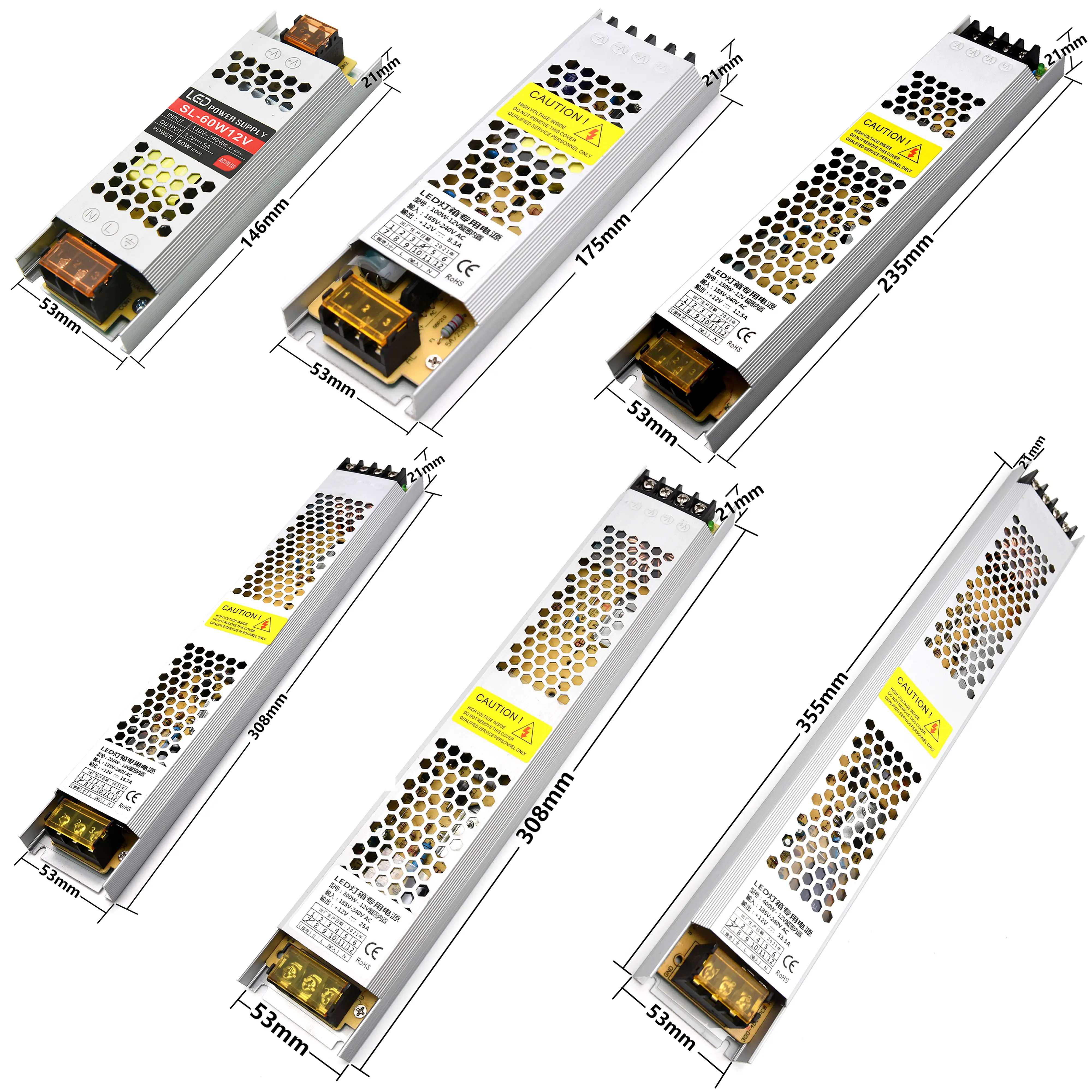 Ультратонкий источник питания для светодиодных лент трансформатор освещения 12 В