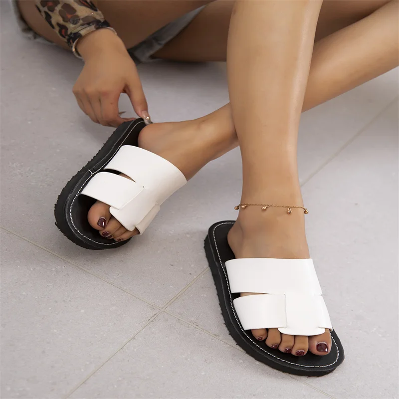 2023 Summer New Women's Slippers Fashion Flat Casual Women's Flip-flops Comfortable Outdoor Beach Female Slippers Zapatos Mujer