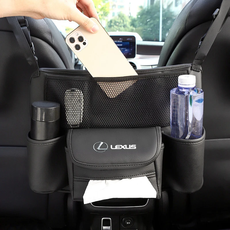 

Car Rear Seat Back Organizer Auto Trunk Storage Bag Large Capacity Backseat Pockets Mesh For Lexus IS250 IS300 RX330 RX350 RX300
