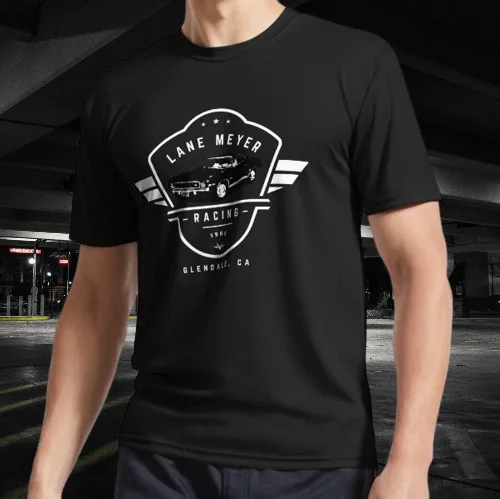Забавная футболка для активного отдыха Lane Meyer Racing 1985 размеры от S до 5XL