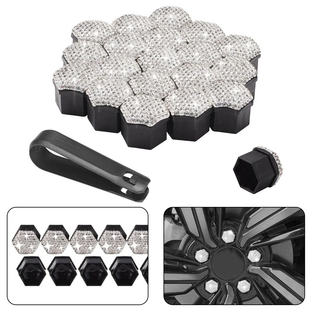 

New Lug Nut Covers Removal Tool 20Pcs/set Anti-rust Bolt Dust-proof Nut Covers Protect Your Bolt Heads Rhinestone