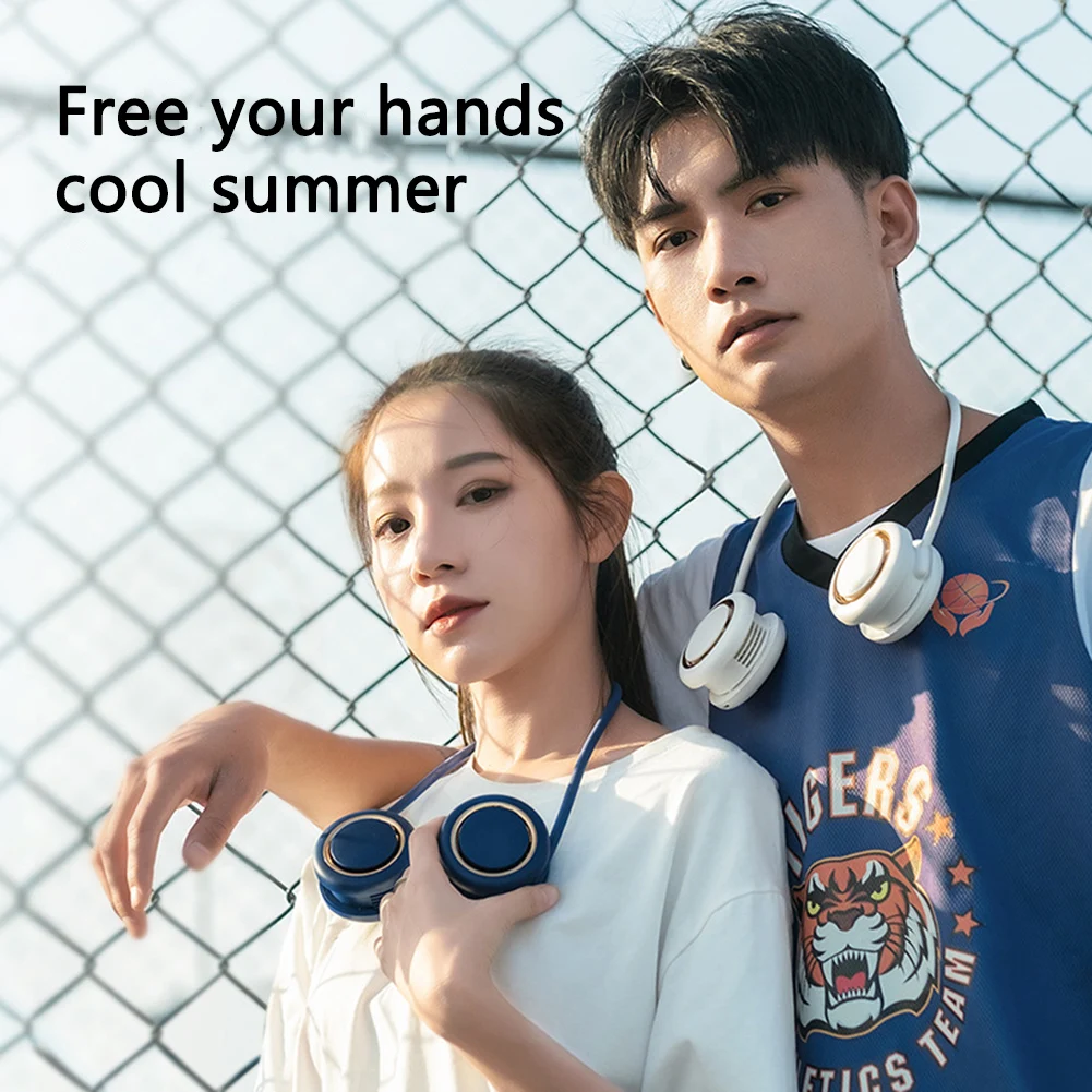 

Neck Fan Bladeless Folding Leafless Lazy Hanging Fans Mute Sports Neckband Fan for Outdoor Home Office Wearable Air Cooler