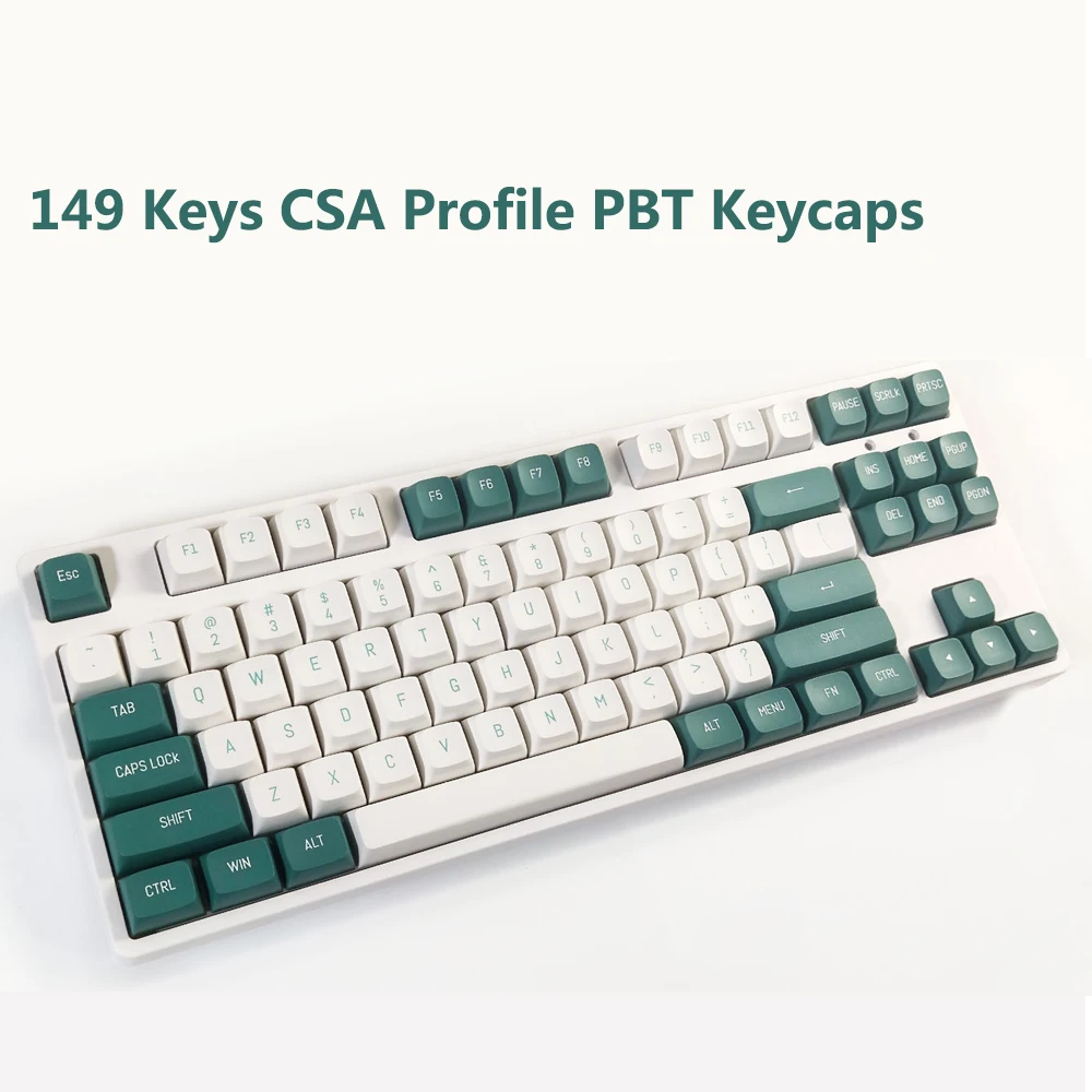 149 Keys Bicolor PBT Keycaps CSA Height English Style Personalized Black Mechanical Keyboard Keycaps For 61 64 84 87 108 enlarge