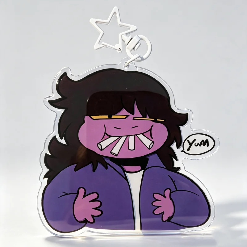 Фото Набор акриловых брелоков Deltarune - подвески с персонажами Блант, Ралсей, Крис, Мосс, Сьюзи и Соул, подарок для фанатов и коллекционеров №4