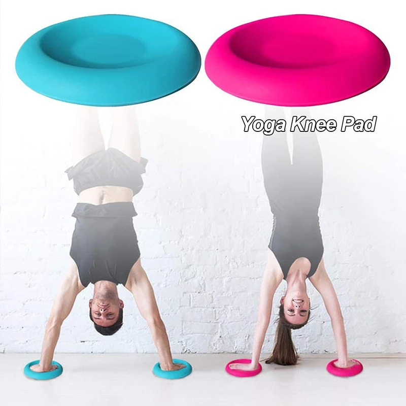 

1 Pair Portable Small Round Knee Pad Yoga Mat Fitness Non Slip Mat Elbow Hand Support Pad Disc Protective Cushion Pad 150*18MM