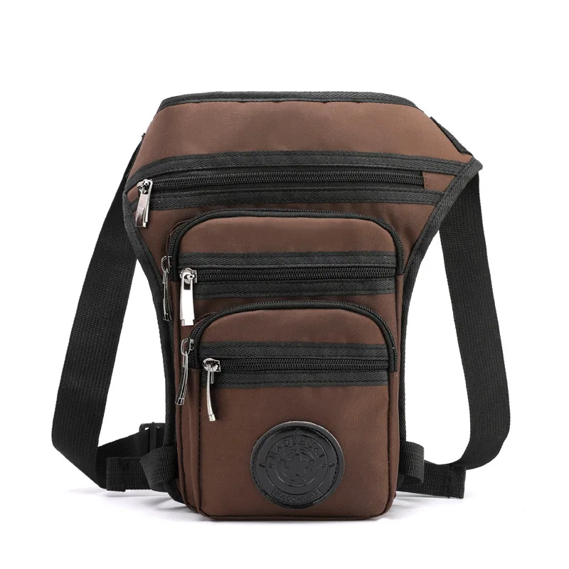 

High Quality Nylon Men Drop Leg Bag Fanny Pack Motorcycle Riding Casual Shoulder Cross Body Thigh Male Hip Belt Waist Bags
