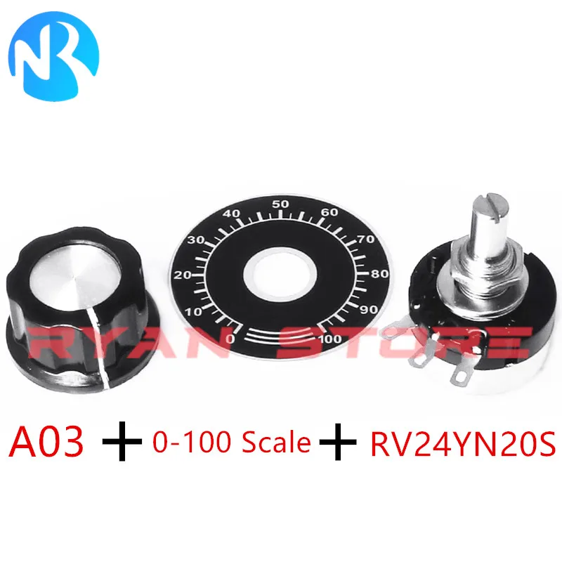 RV24YN20S B102 B202 B502 B103 B203 B503 B104 B504 Ом Однооборотный поворотный конический потенциометр