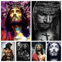 5d diamond painting religious jesus christ christian drill square round cross stitch embroidery rhinestones pictures home decor