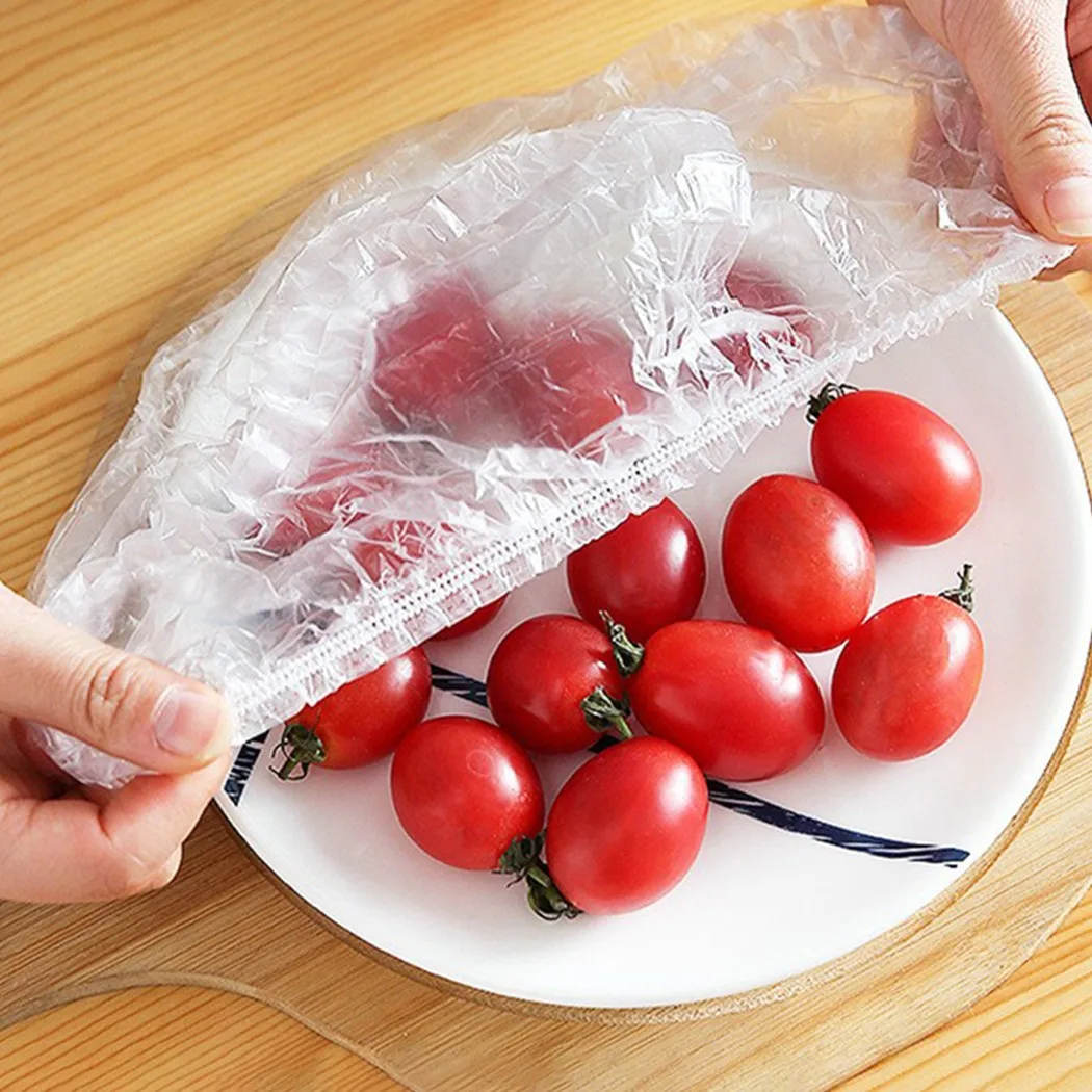 

100pcs Disposable Thick Packaging Food Cover Cling Film Food Bowls Storage Cover Household Supplies Kitchen Accessories