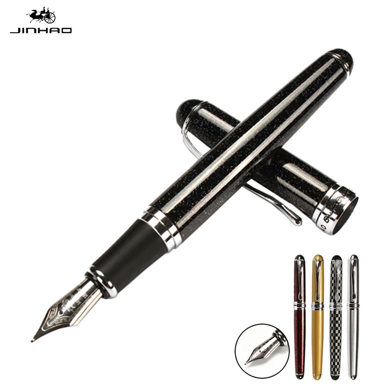 Ручка перьевая Jinhao X750 металлическая с серебряным зажимом, 0,5 мм