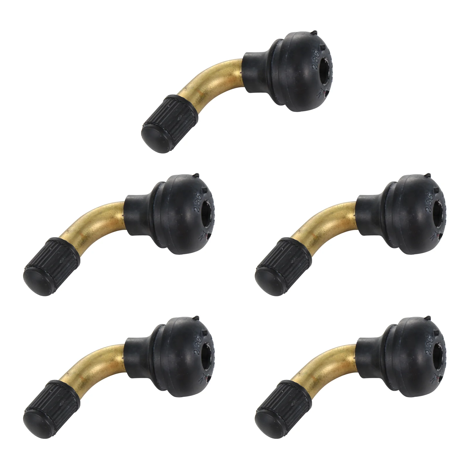 

5 Pcs Vacuum Tire Valve Extension Adapter Extenders Stem 45° Motorcycle Tools Base Rubber Motorbike Wheels Car