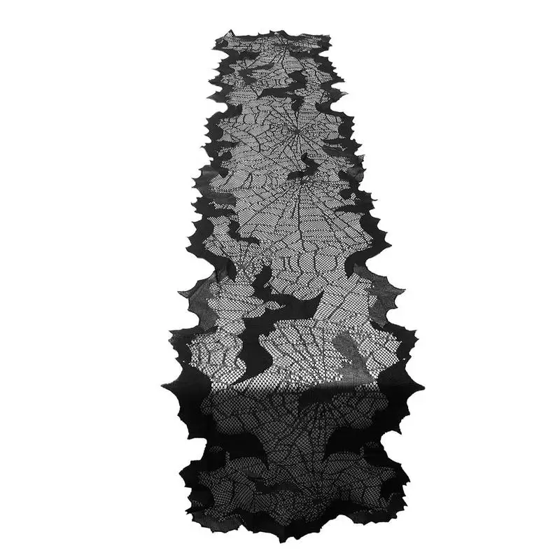 

Halloween Table Runner Spider Lace 13x68 Inch Scary Tablecloth Festival Dinner Table Decoration Table Runner For Carnivals