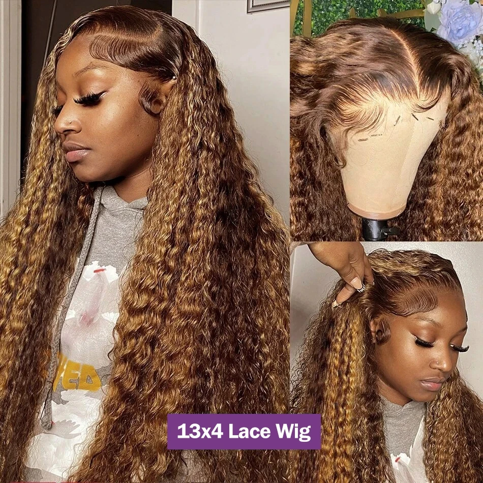 4/27 яркие цветные парики с эффектом омбре блонд глубокие вьющиеся бразильские