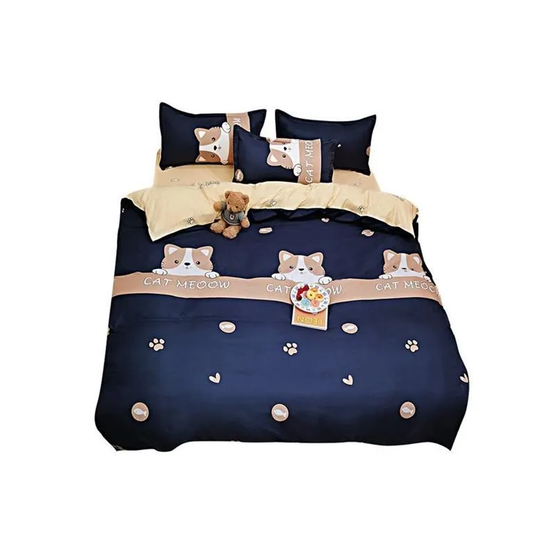 Quilt Cover Single Piece Pure Washed Cotton New 50*80*200 Children Student Dormitory Three-Piece Set