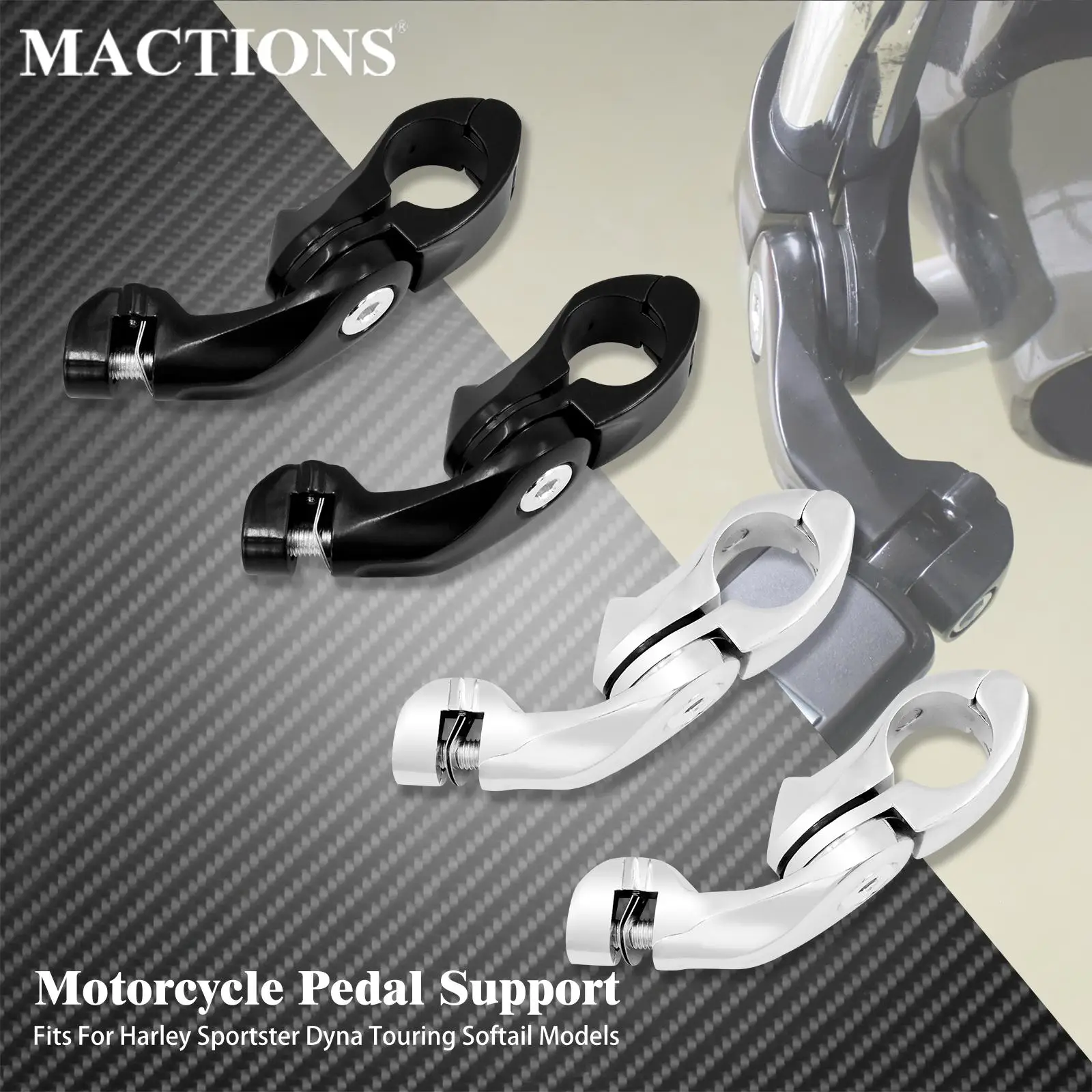 

Motorcycle 1.25" 32mm Highway Engine Guards Foot Rest Footpeg Clamp Mount For Harley Sportster Touring Road Glide Softail Dyna