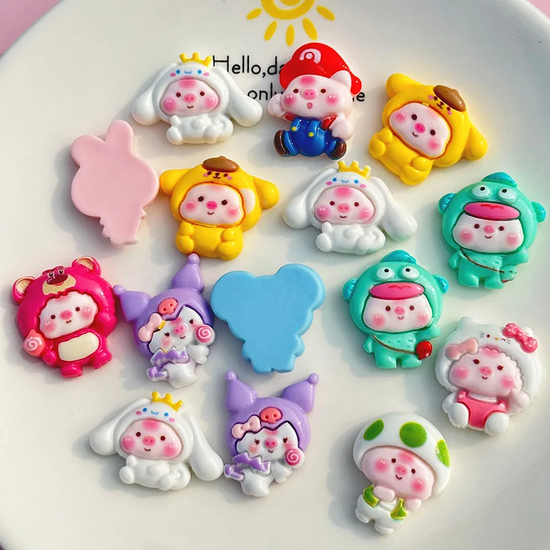 Мультяшная яркая поверхность моделирование животных аксессуары из смолы сделай