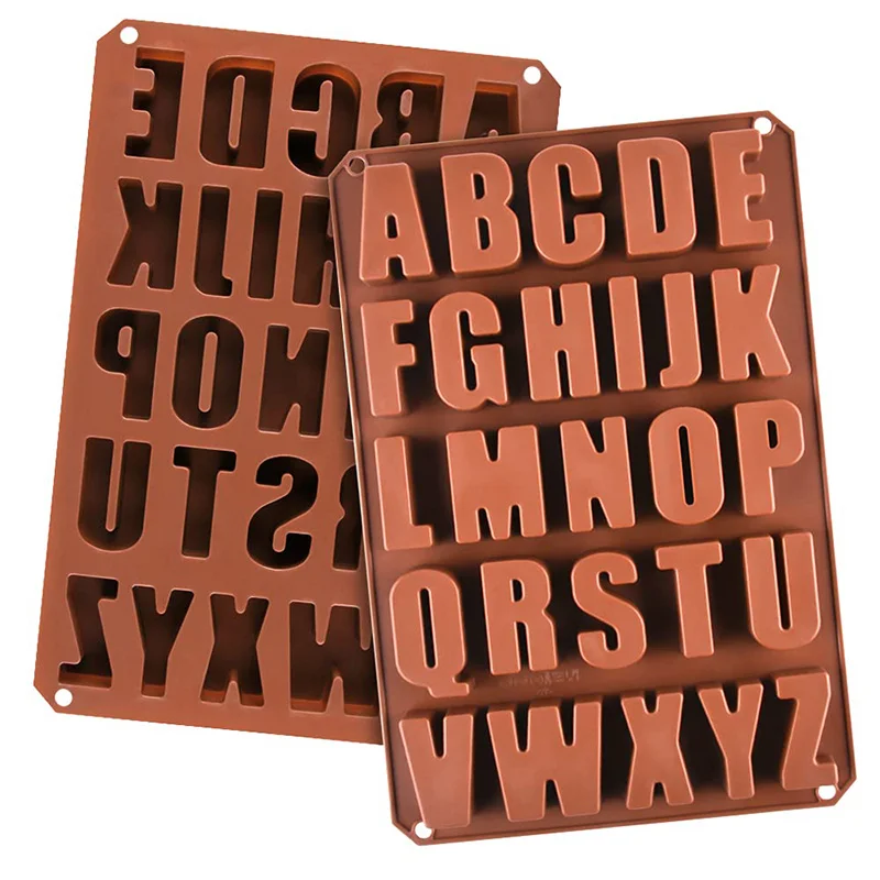 2 силиконовые буквенные формы для торта анти - липкие шоколадные легко стираемые