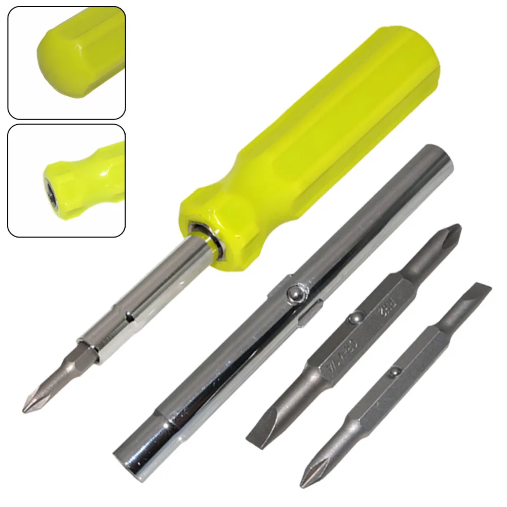 

MultiFunction Screwdriver Kit Detachable Slotted Cross Screwdrivers Ergonomic Handle Replaceable Screwdriver Repair Tool