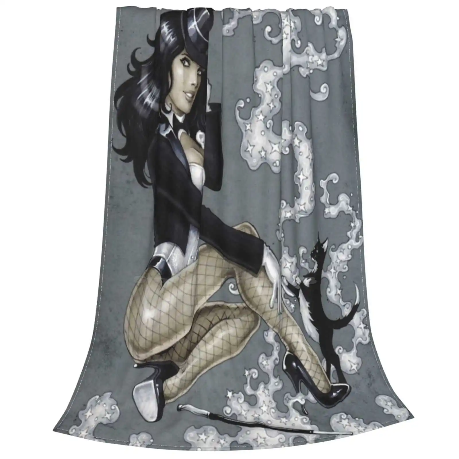 Волшебный тренд стильное забавное модное мягкое одеяло для девушек черная кошка