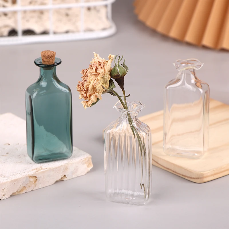 Миниатюрная прозрачная стеклянная банка для конфет кукольного домика