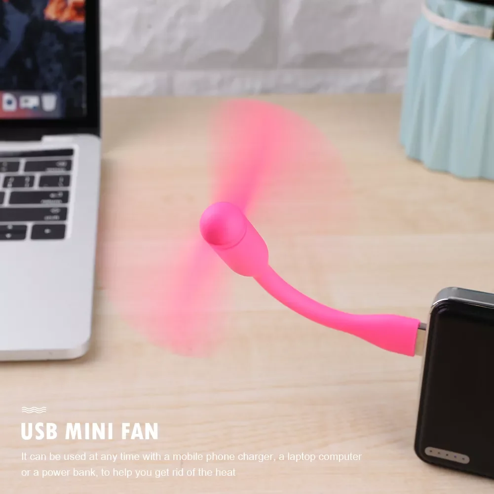 

Creative USB Fan Flexible Bendable Mini Fan for Power Bank Laptop PC AC Charger Computer Portable Cooler Summer Travel Fans