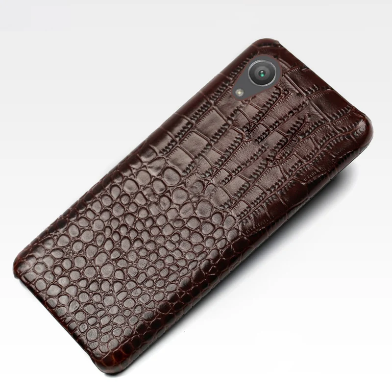 

Genuine Leather Phone case for Sony Xperia XZ2 XZ1Xperia 5 XZ4 Crocodile pattern For Sony XA XZ2 Premium XA2 ultra Z5 PLUS