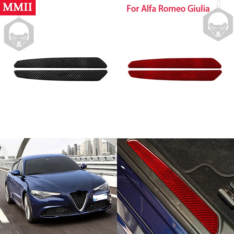 

RRX Carbon Fiber Interiors for Alfa Romeo Giulia 2017-2019 Front Door Threshold strips Decor Cover Trim Stickers Car Accessories