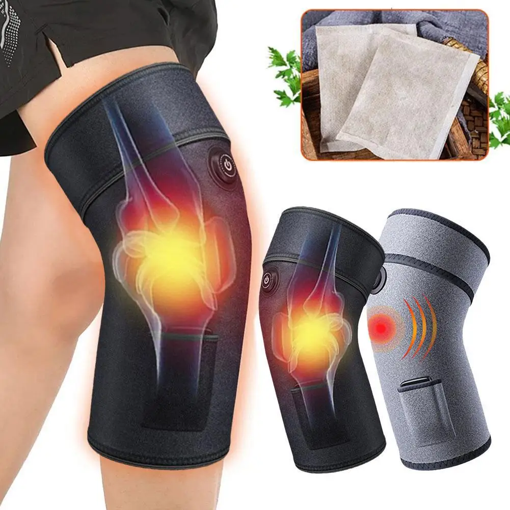 

Heated Massage Knee Pad Electric Heating Therapy Leg Relief Warm Arthritis Brace Mat Joint Knee Wrap Pain Elbow Physiothera A5Q0