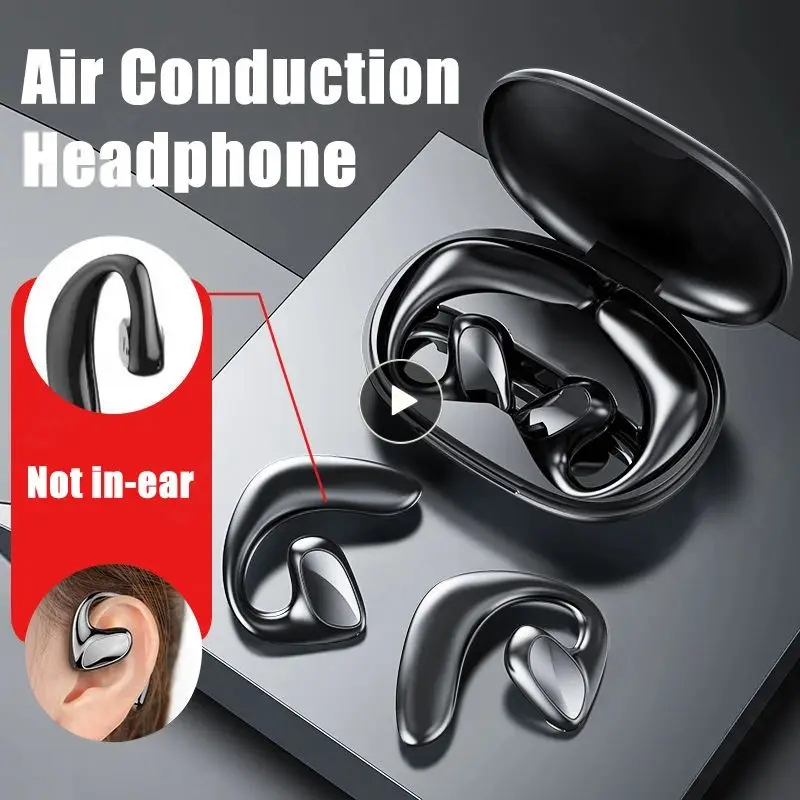 

9d Stereo Surround In-ear Headset With Charger Box With Microphone Tws Earbuds Hifi Waterproof Earhooks Outdoor Sports