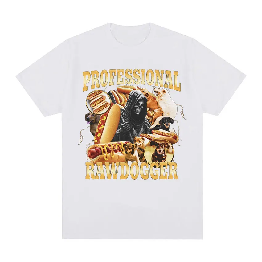 Забавные профессиональные футболки с рисунком Rawdogger Sausage Dog Meme мужская модная