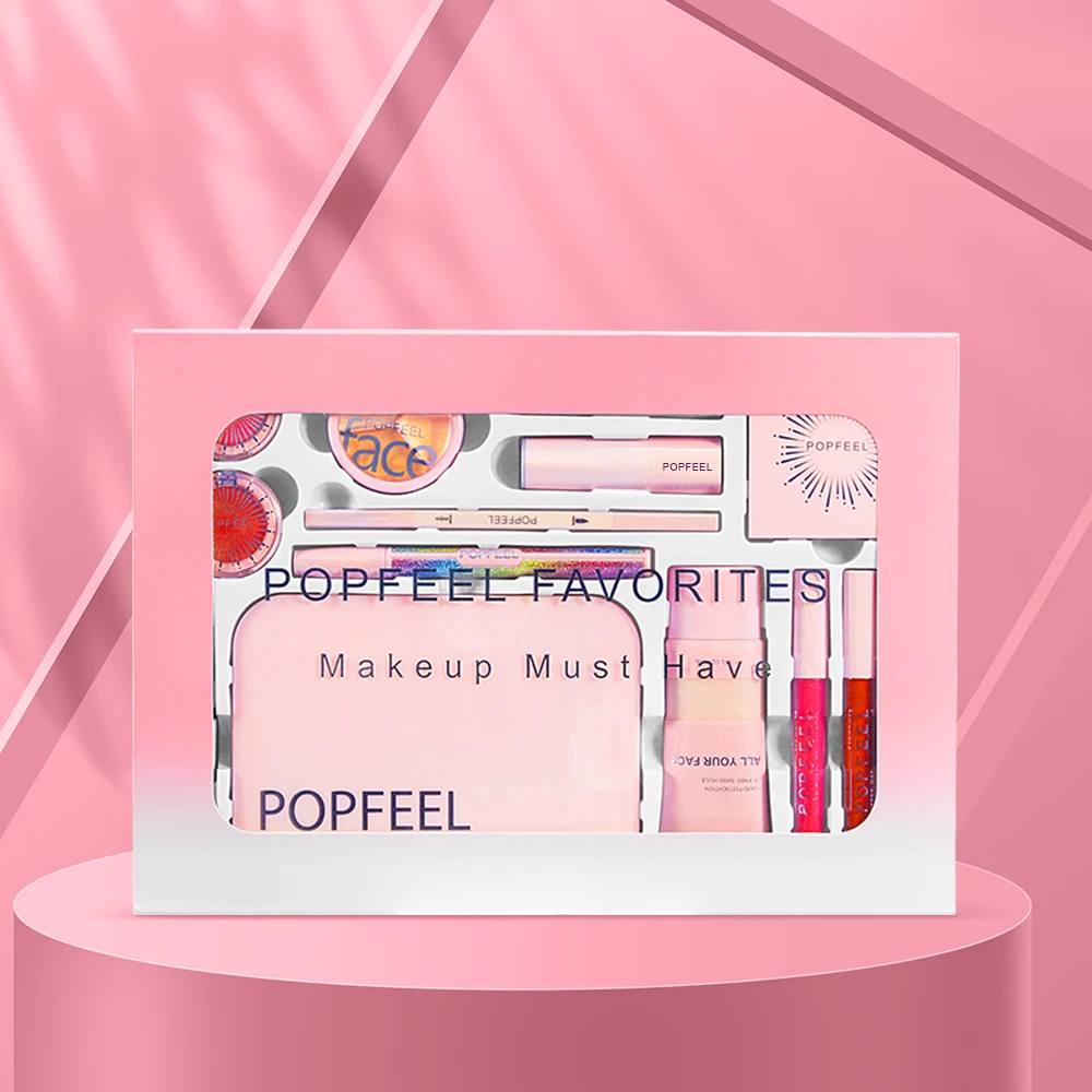 

POPFEEL, все в одном, набор для макияжа для женщин, полный набор, многофункциональный набор для макияжа