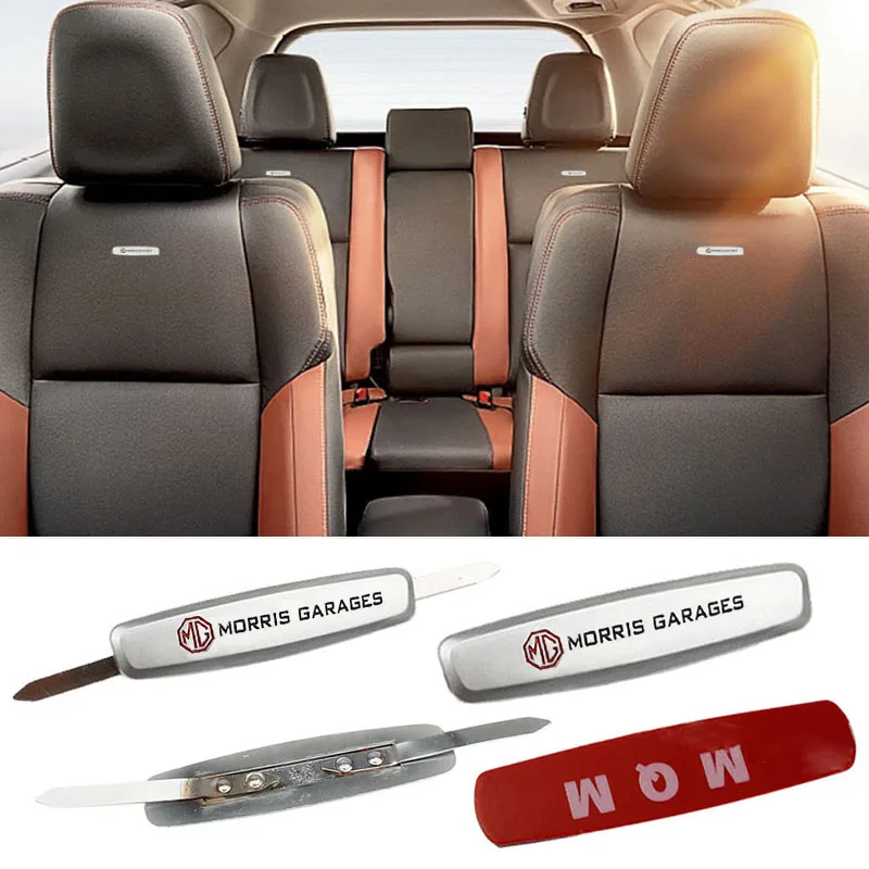 

Metal Car Seat Sticker Durable Snap-on Badge for MG MG3 5 6 7 TF ZR ZS ES HS EZS Morris 3 GS 3M Emblem Auto Interior Decoration