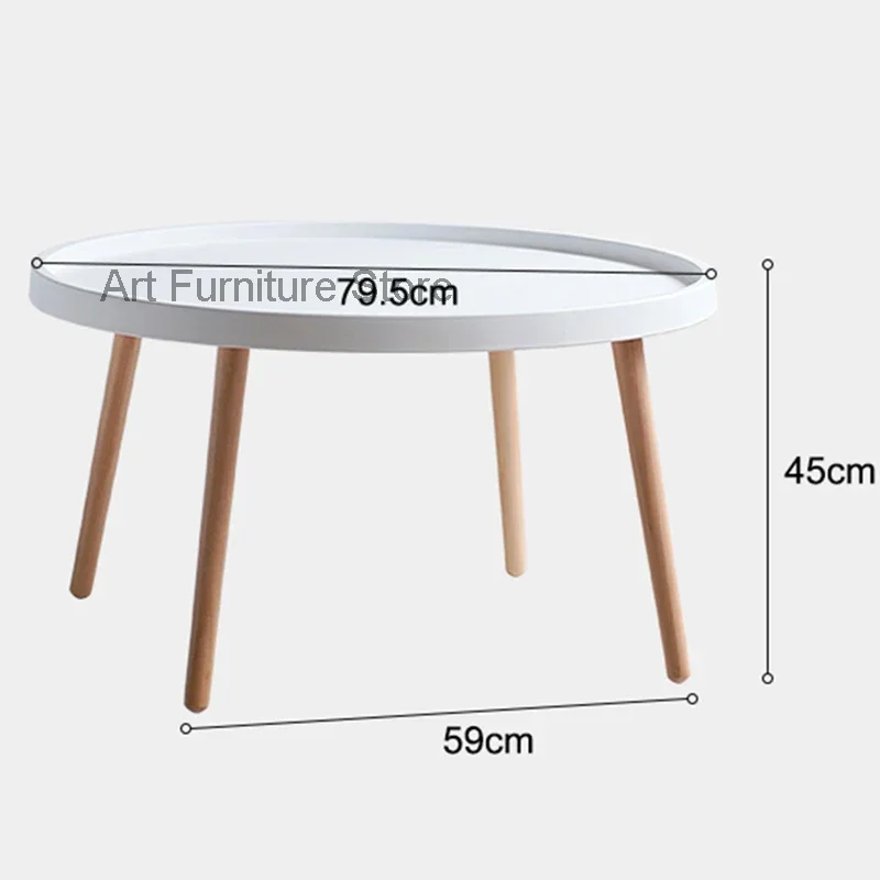Скандинавский минималистичный журнальный столик круглый небольшой пластиковый