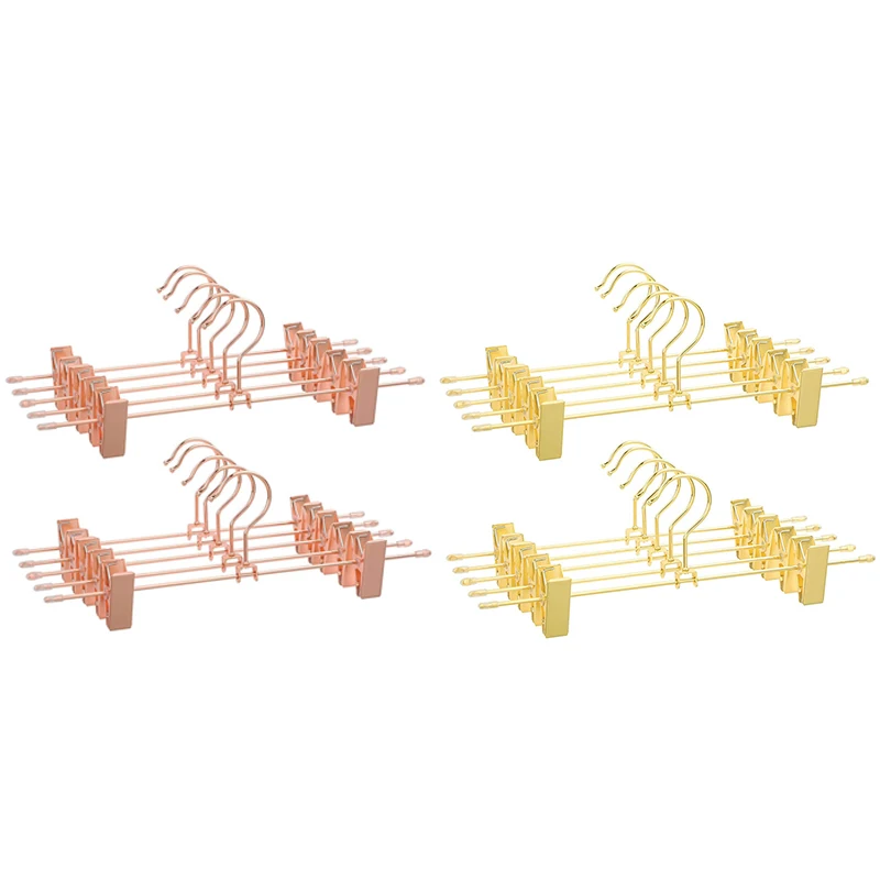 

Trouser Hangers Made Of Metal, 10 Pieces, Clothes Hangers, 30.5Cm, With 2 Non-Slip Clips, For Skirts, Pants, Underwear