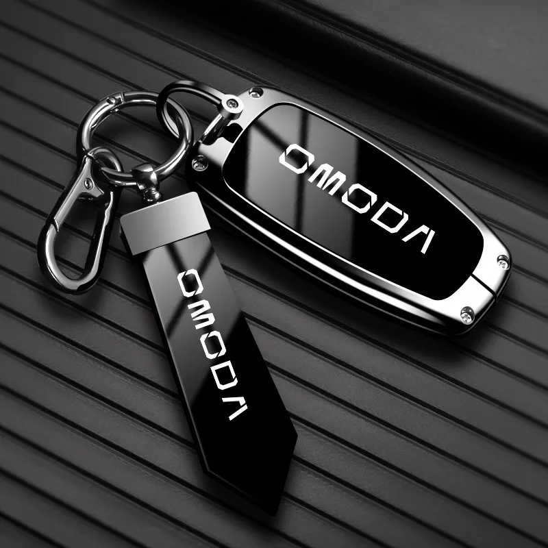 Фото Для Chery Omoda C5 5 fx 7 8 pro plus 2022 2023 Новый кожаный чехол из цинкового сплава для автомобиля, чехол для ключей с дистанционным управлением, аксессуары для ключей №3
