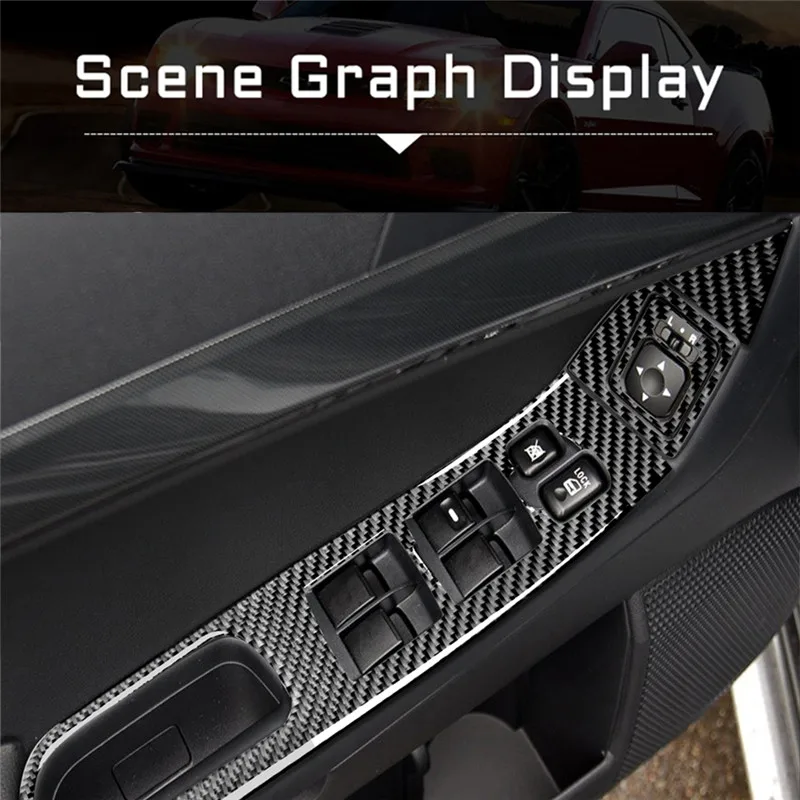 Черные наклейки из углеродного волокна для салона автомобиля декоративные