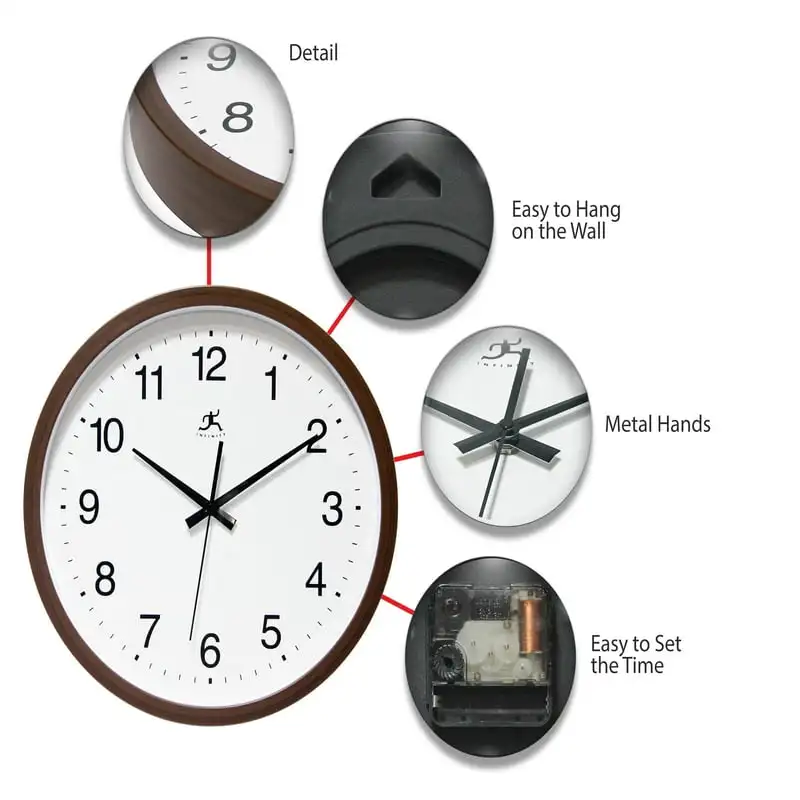 

Brown Transitional Analog Display Wall Clock