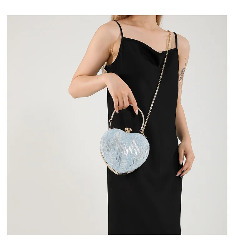 Последние популярные сумки в форме сердца роскошные с бриллиантами кошельки