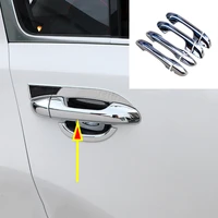 abs chrome car door handle protection cover trim sticker car accessories styling 8pcs for kia sportage ql 2016 2017 2018