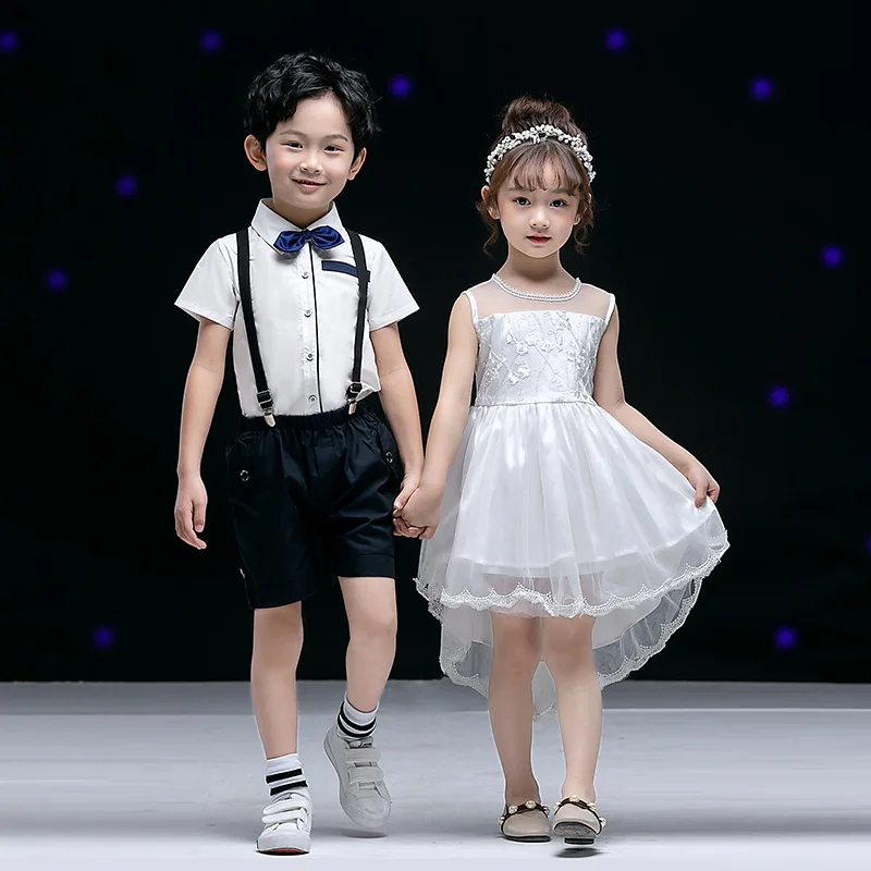 

2022 Summer 2-16 Years Boys Girls Children's Day Kids Birthday Party Show Clothing Suits Princess Dress Brother Sister Outfit