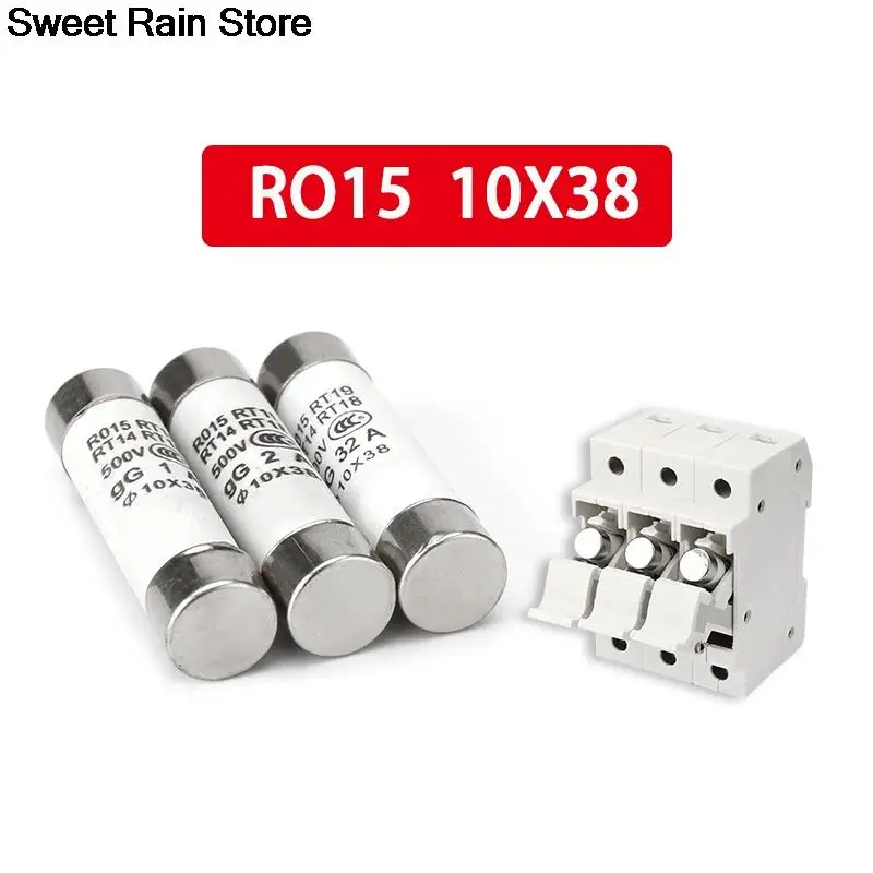 10 шт. 10*38 керамика Seking Pukulan Cepat 10X38Mm Sekring 500V 1A 2A 3A 4A 5A 6A 10A 16A 20A 25A 32A RO15 RT19 RT14 RT18