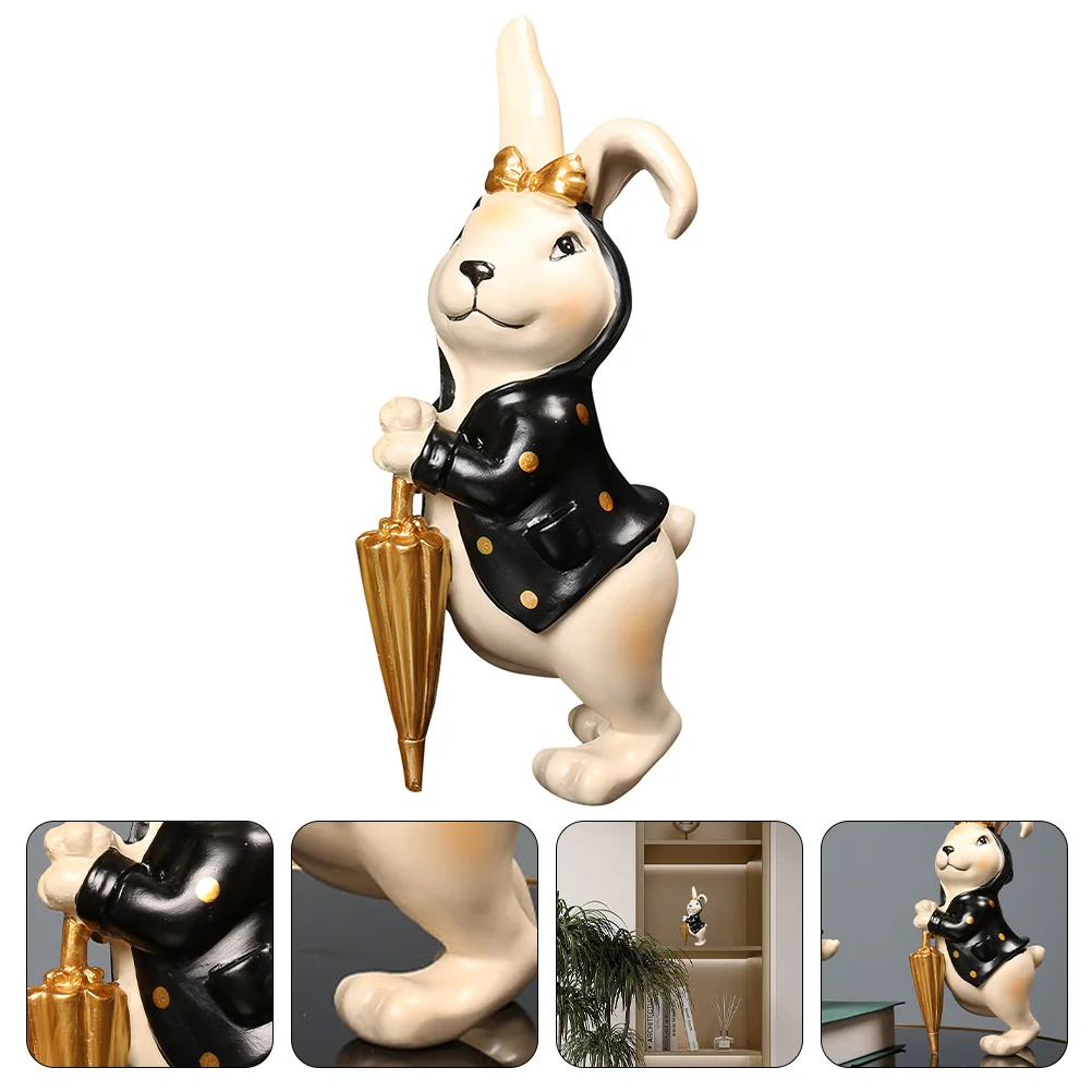 

Rabbit Bunny Figurines Figurine Car Homeresin Cartoon Statues Statue Decorations Year Gift