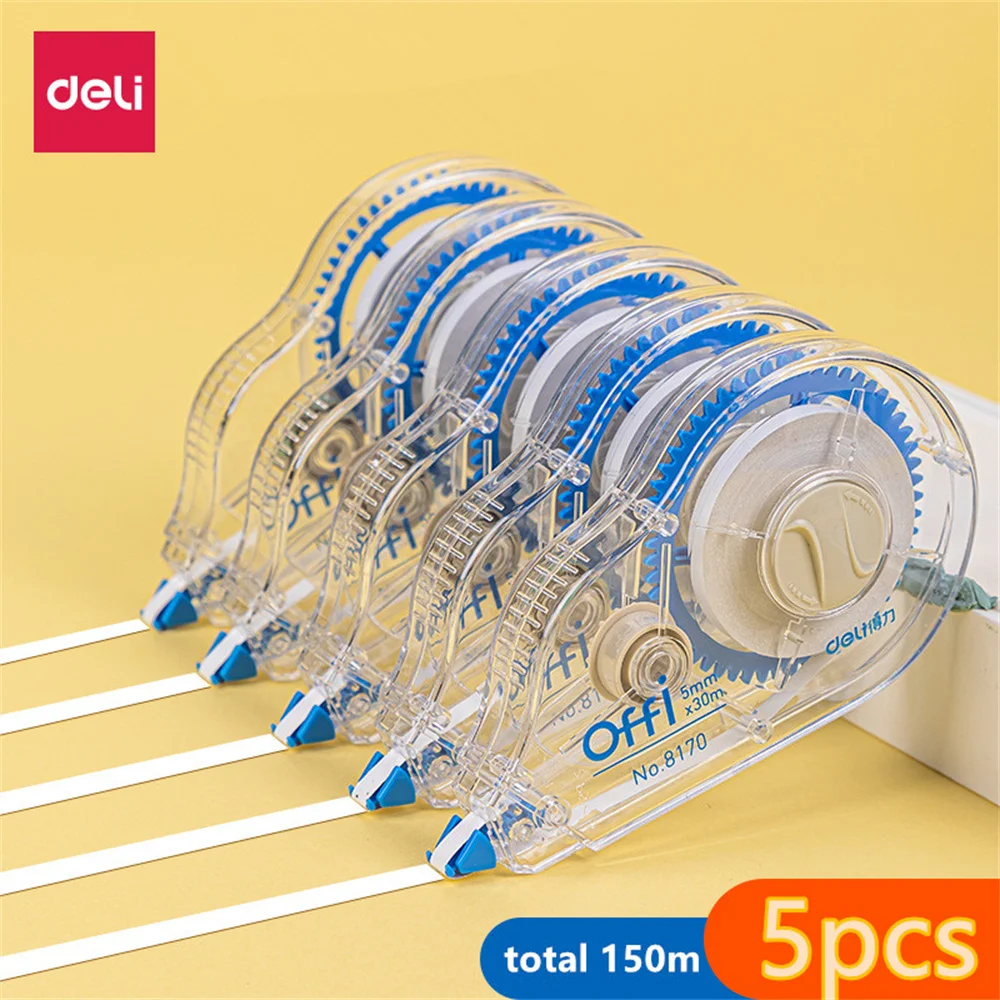 

5Pcs/Set Affordable And Large Capacity Correction Tape 150M Long Correction Tools For School Student Supplies Office Stationery