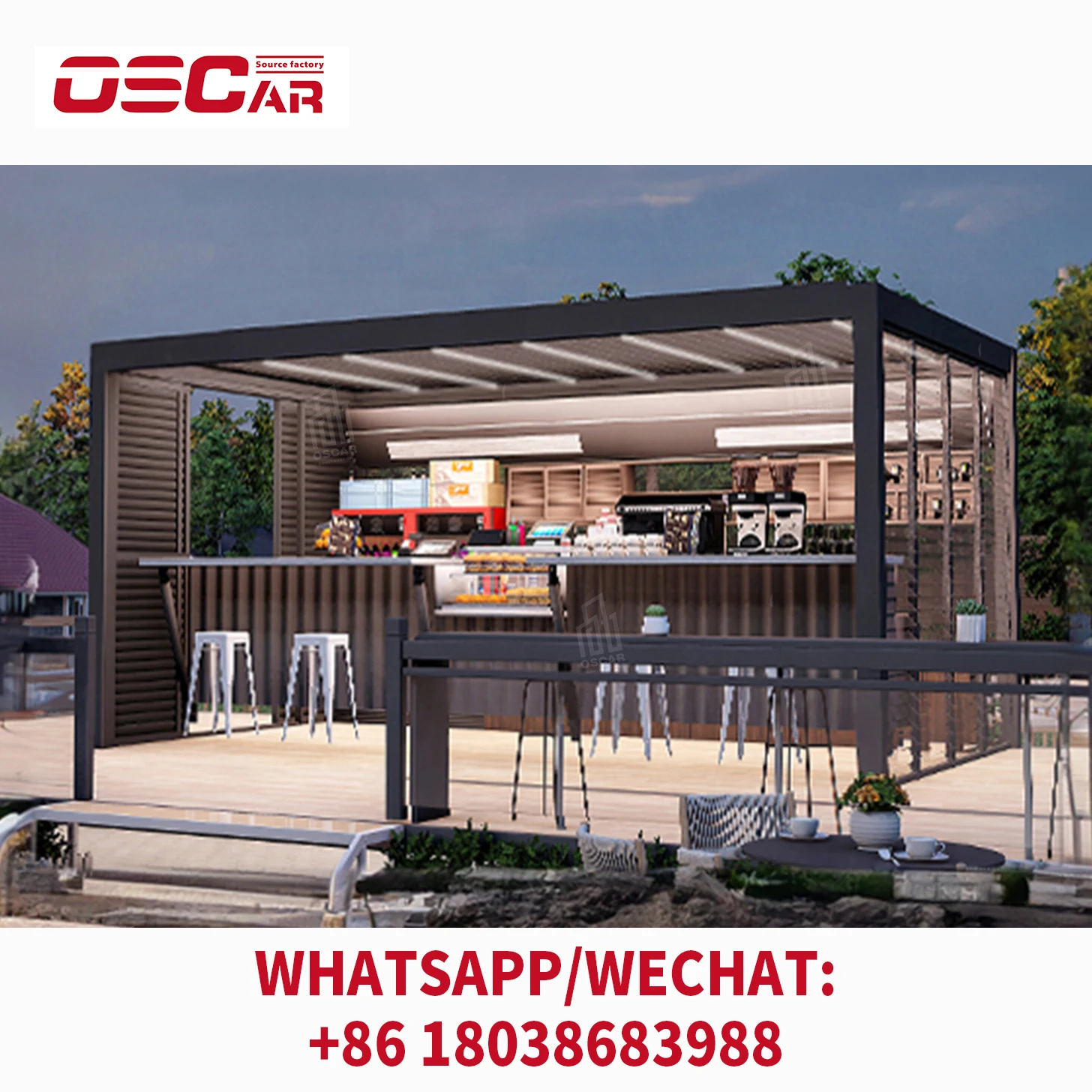 OEM Custom 3x4 Garden Outdoor Биоклиматический алюминиевый павильон Современные