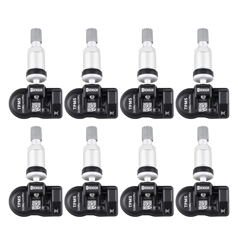 

8 Pcs Programmable Tire Sensor 433Mhz 315MHZ TPMS Sensor Repair Tools Scanner Pad Tire Pressure Monitor Tester Universal