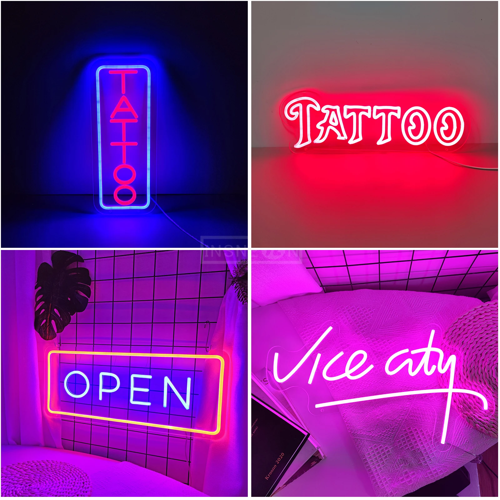 

TATTOO Neon Signs LED Salon Studio Shop Neon Light Art Room Wall Decor Neon Signboard Business Advertising Store LED Night Light