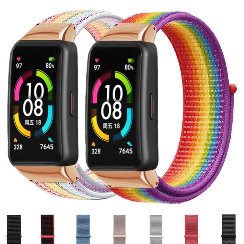 

Nylon Strap For Huawei Band 6/6 Pro huawei band6 Smartwatch Replacement belt correa Breathable Sport bracelet Honor Band 6 Strap