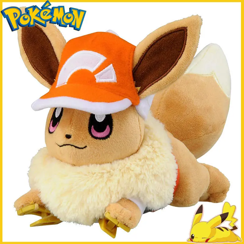 

Плюшевая кукла аниме Покемон Лежащая Eevee украшения подарок для детей