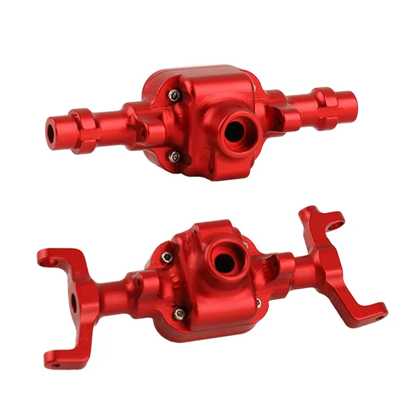 

Metal Front and Rear Axle Housing for 1/18 FMS EAZYRC RocHobby FJ Cruiser Patriot Katana Hilux RC Car Parts,Red